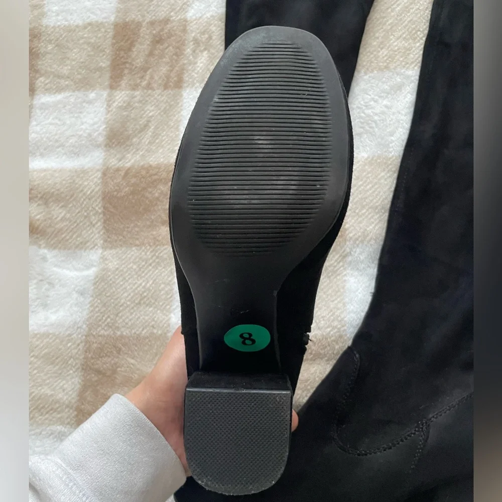 Black over the knee thigh high boots size 8 - Picture 4 of 6